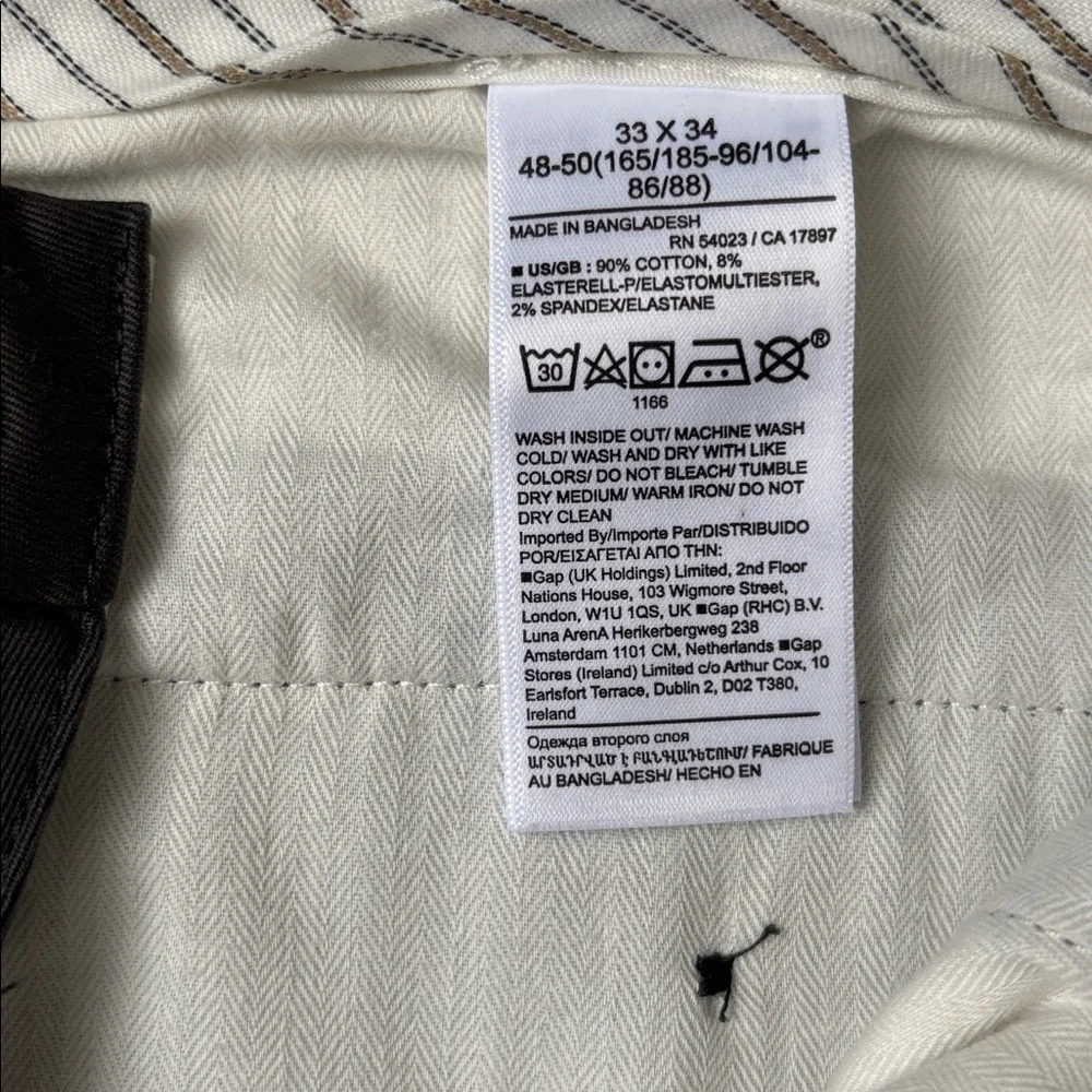 NWT Banana Republic Aiden Slim Fit Rapid Movement Chinos in Charcoal 33 x 34